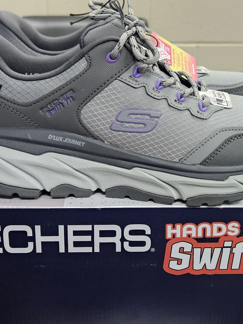 Skechers Women's Gray & Purple D'LUX Journey Hiking Shoes